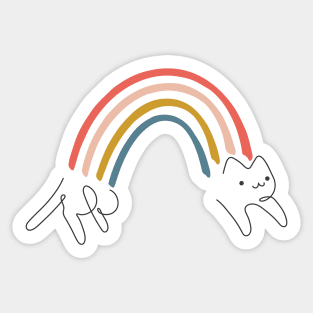 Rainbow cat Sticker